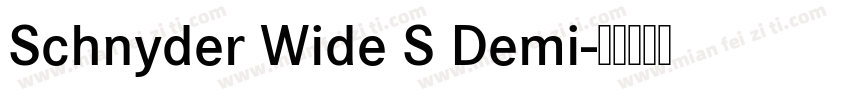 Schnyder Wide S Demi字体转换